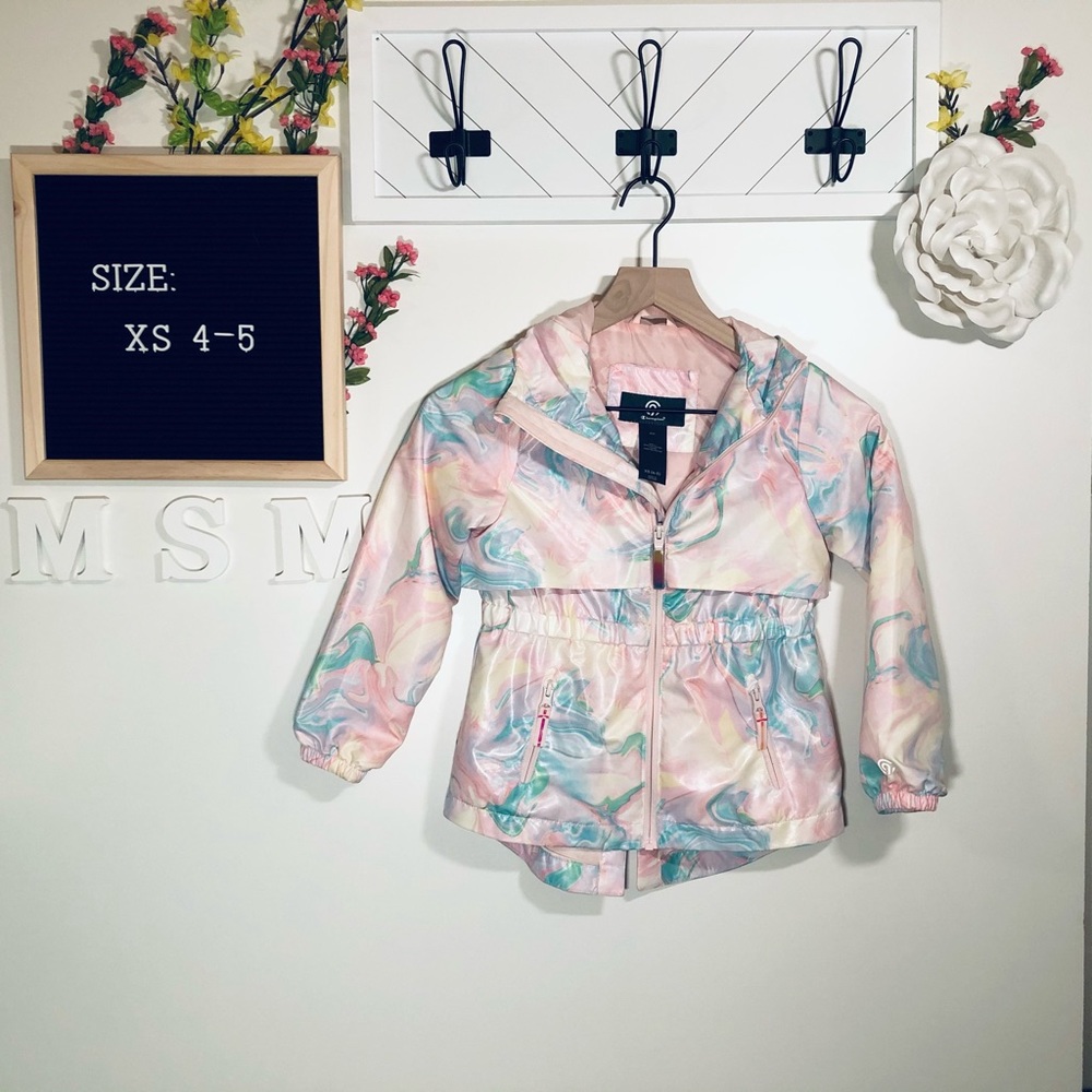 XS Champion Pastel Swirl Rain Jacket